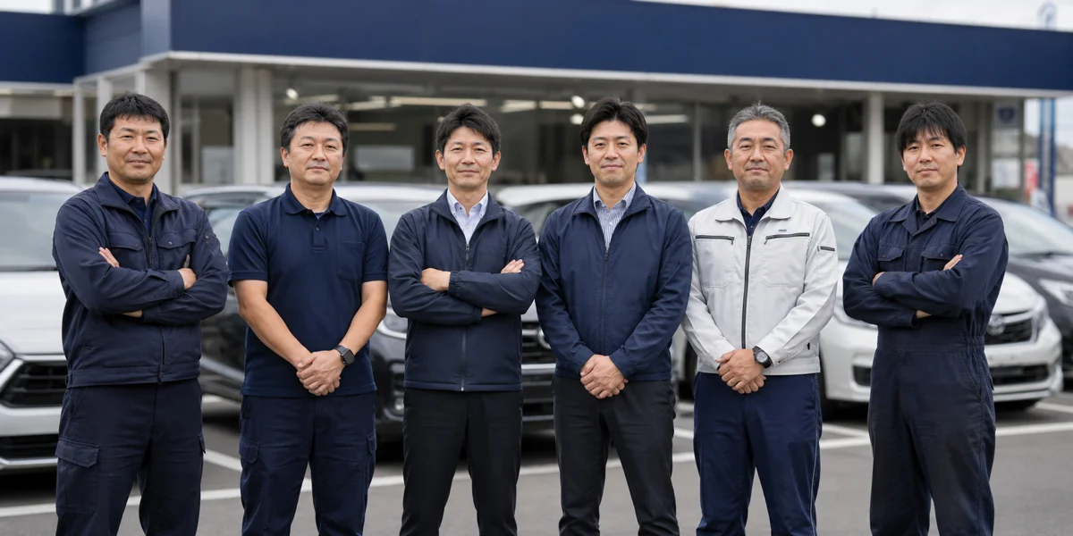 ナニワオートのスタッフ集合写真